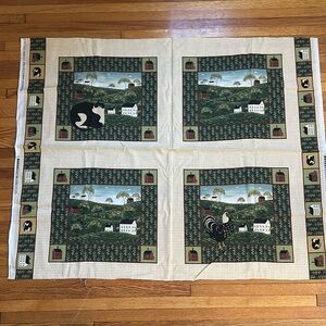 Country Life Collection craft fabric panel quilting/ pillows